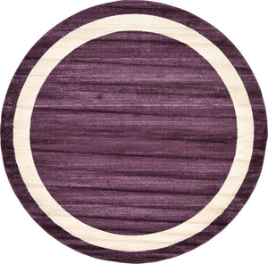 Violet 7' 10 x 7' 10 Del Mar Round Area Rug 100% Polypropylene Easy Clean Stain Resistant Vivid Modern Carpet Mat for Home Decor Interior Designing for Sale at Rug Engine