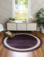 Violet 6' 1 x 6' 1 Del Mar Round Area Rug 100% Polypropylene Easy Clean Stain Resistant Vivid Modern Carpet Mat for Home Decor Interior Designing for Sale at Rug Engine