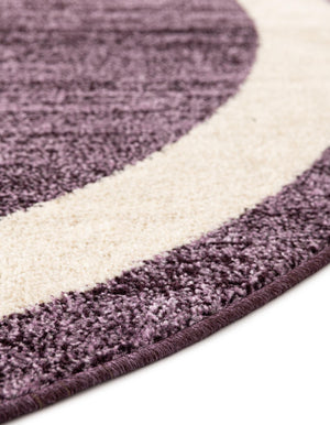 Violet 7' 10 x 7' 10 Del Mar Round Area Rug 100% Polypropylene Easy Clean Stain Resistant Vivid Modern Carpet Mat for Home Decor Interior Designing for Sale at Rug Engine