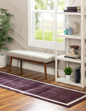Violet 2' x 6' 1 Del Mar Runner Area Rug 100% Polypropylene Easy Clean Stain Resistant Vivid Modern Carpet Mat for Home Decor Interior Designing for Sale at Rug Engine