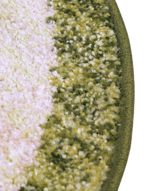 Green 4' 1 x 4' 1 Del Mar Round Area Rug 100% Polypropylene Easy Clean Stain Resistant Vivid Modern Carpet Mat for Home Decor Interior Designing for Sale at Rug Engine