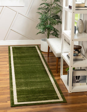 Green 2' x 6' 1 Del Mar Runner Area Rug 100% Polypropylene Easy Clean Stain Resistant Vivid Modern Carpet Mat for Home Decor Interior Designing for Sale at Rug Engine