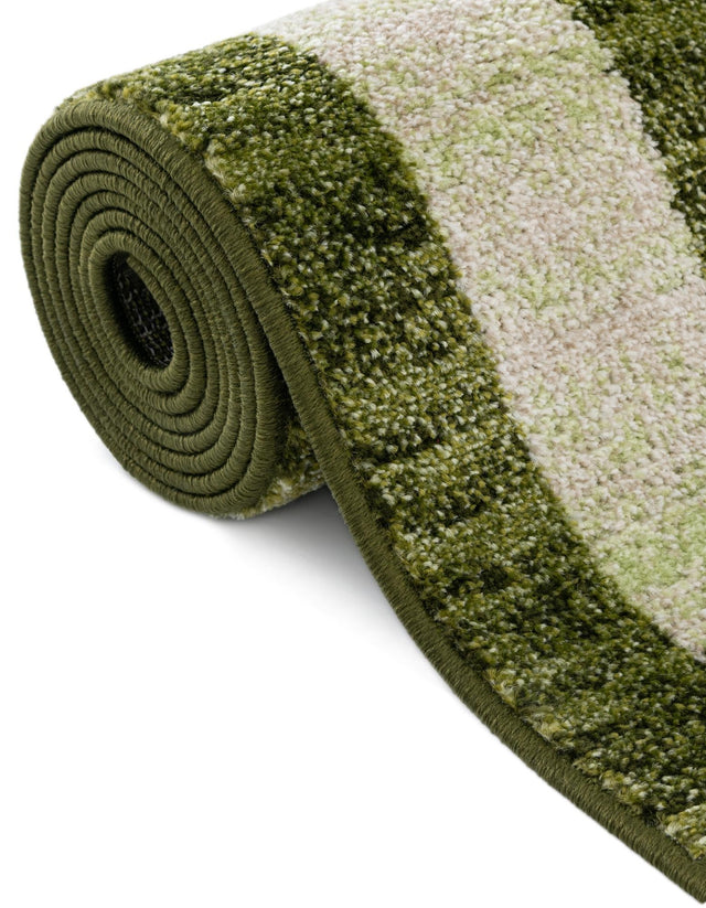 Green 2' x 6' 1 Del Mar Runner Area Rug 100% Polypropylene Easy Clean Stain Resistant Vivid Modern Carpet Mat for Home Decor Interior Designing for Sale at Rug Engine