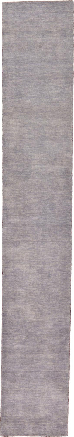 Gray 2' 7 x 16' 5 Solid Gava Runner Area Rug 100% High Quality All Natural Wool Minimalist Carpet for Modern Home Interior Design for Sale at Rug Engine