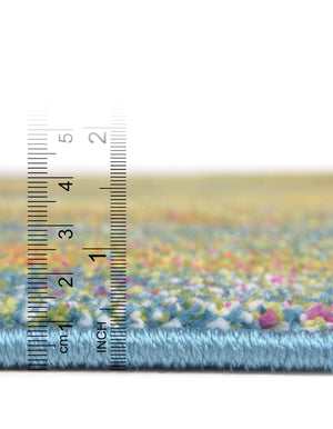 Multicolor 8' x 8' Lyon Round Area Rug Vivid Colorful Abstract Modern 100% Polypropylene Carpet for Living Room, Dining, Office for Sale at Rug Engine