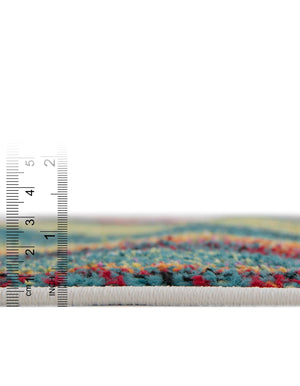 Multicolor 2' x 6' 1 Lyon Runner Area Rug Vivid Colorful Abstract Modern 100% Polypropylene Carpet for Living Room, Dining, Office for Sale at Rug Engine