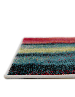 Multicolor 2' x 6' 1 Lyon Runner Area Rug Vivid Colorful Abstract Modern 100% Polypropylene Carpet for Living Room, Dining, Office for Sale at Rug Engine