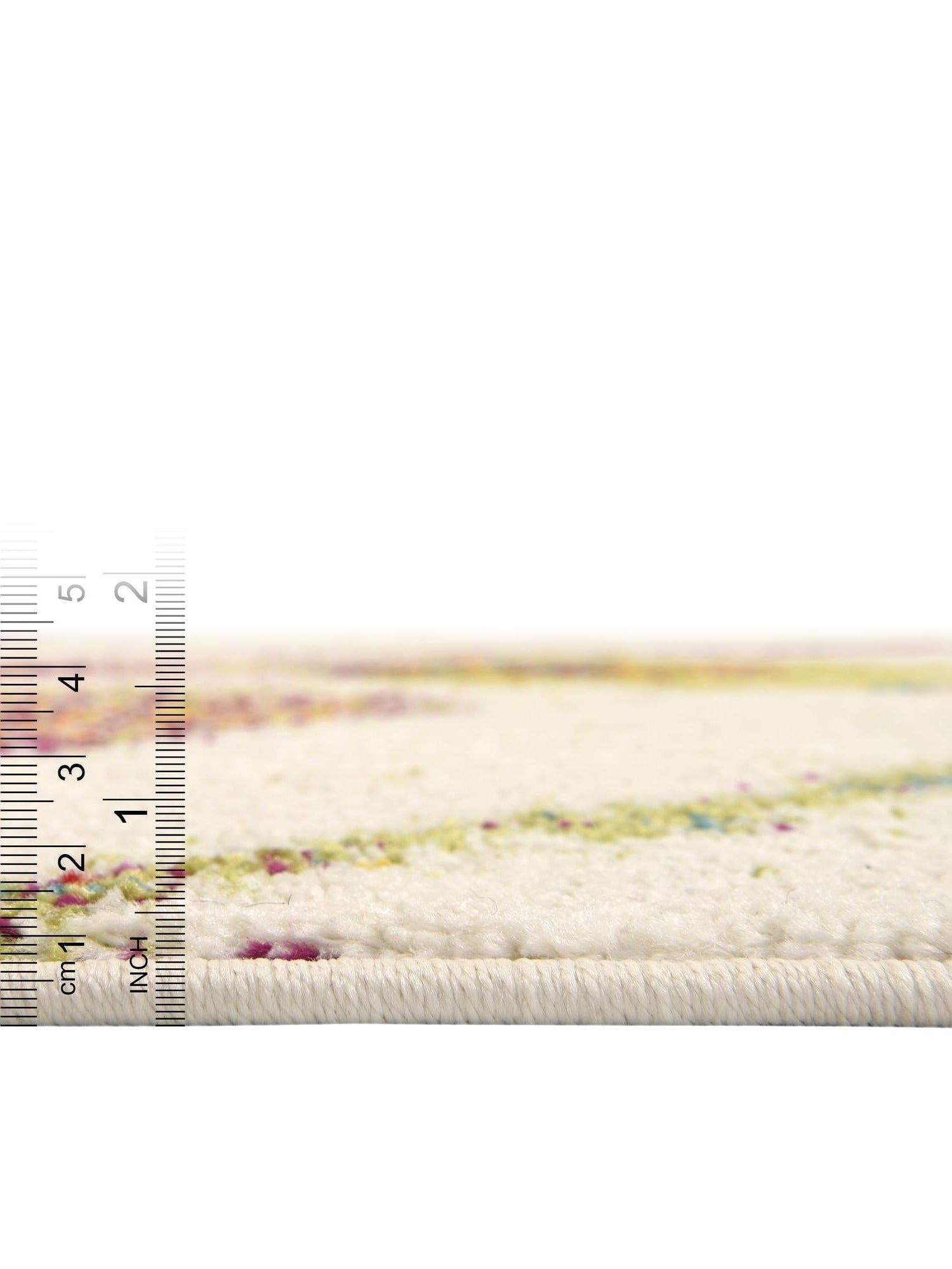 Ivory 6' 1 x 6' 1 Lyon Round Area Rug Vivid Colorful Abstract Modern 100% Polypropylene Carpet for Living Room, Dining, Office for Sale at Rug Engine