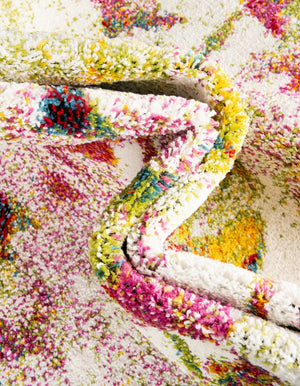 Ivory 7' 1 x 10' Lyon Rectangle Area Rug Vivid Colorful Abstract Modern 100% Polypropylene Carpet for Living Room, Dining, Office for Sale at Rug Engine