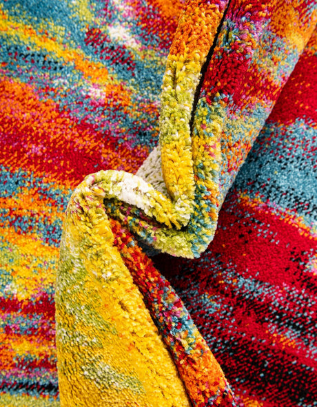 Multicolor 3' 3 x 5' 3 Lyon Rectangle Area Rug Vivid Colorful Abstract Modern 100% Polypropylene Carpet for Living Room, Dining, Office for Sale at Rug Engine