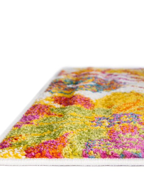 Ivory 10' x 13' Lyon Rectangle Area Rug Vivid Colorful Abstract Modern 100% Polypropylene Carpet for Living Room, Dining, Office for Sale at Rug Engine