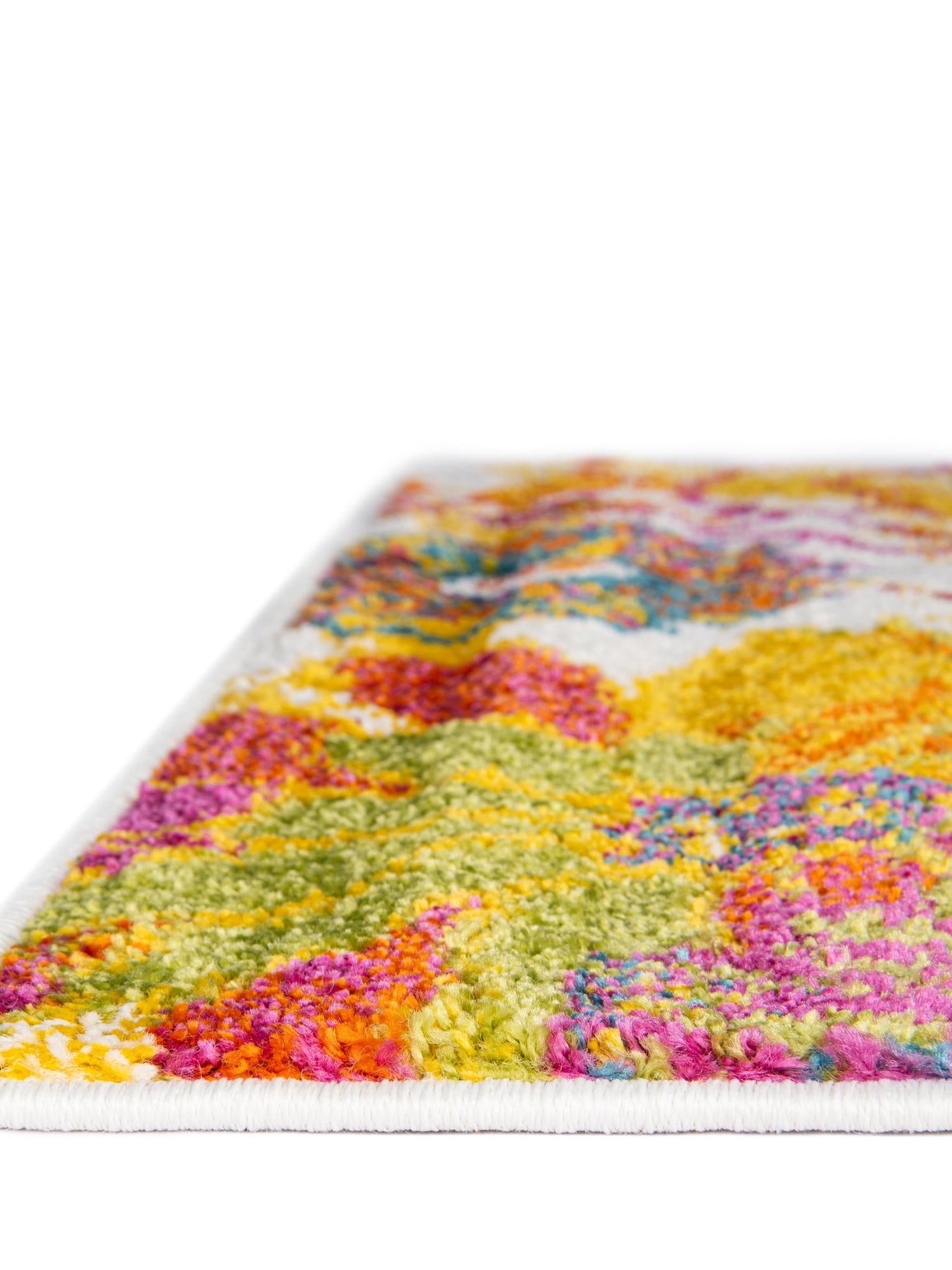 Ivory 5' 1 x 8' Lyon Rectangle Area Rug Vivid Colorful Abstract Modern 100% Polypropylene Carpet for Living Room, Dining, Office for Sale at Rug Engine