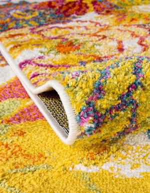 Ivory 2' 7 x 10' Lyon Runner Area Rug Vivid Colorful Abstract Modern 100% Polypropylene Carpet for Living Room, Dining, Office for Sale at Rug Engine