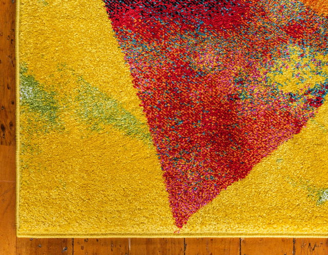 Multicolor 2' 7 x 10' Lyon Runner Area Rug Vivid Colorful Abstract Modern 100% Polypropylene Carpet for Living Room, Dining, Office for Sale at Rug Engine