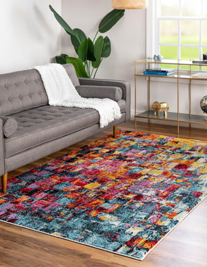 Multicolor 5' 1 x 8' Lyon Rectangle Rug