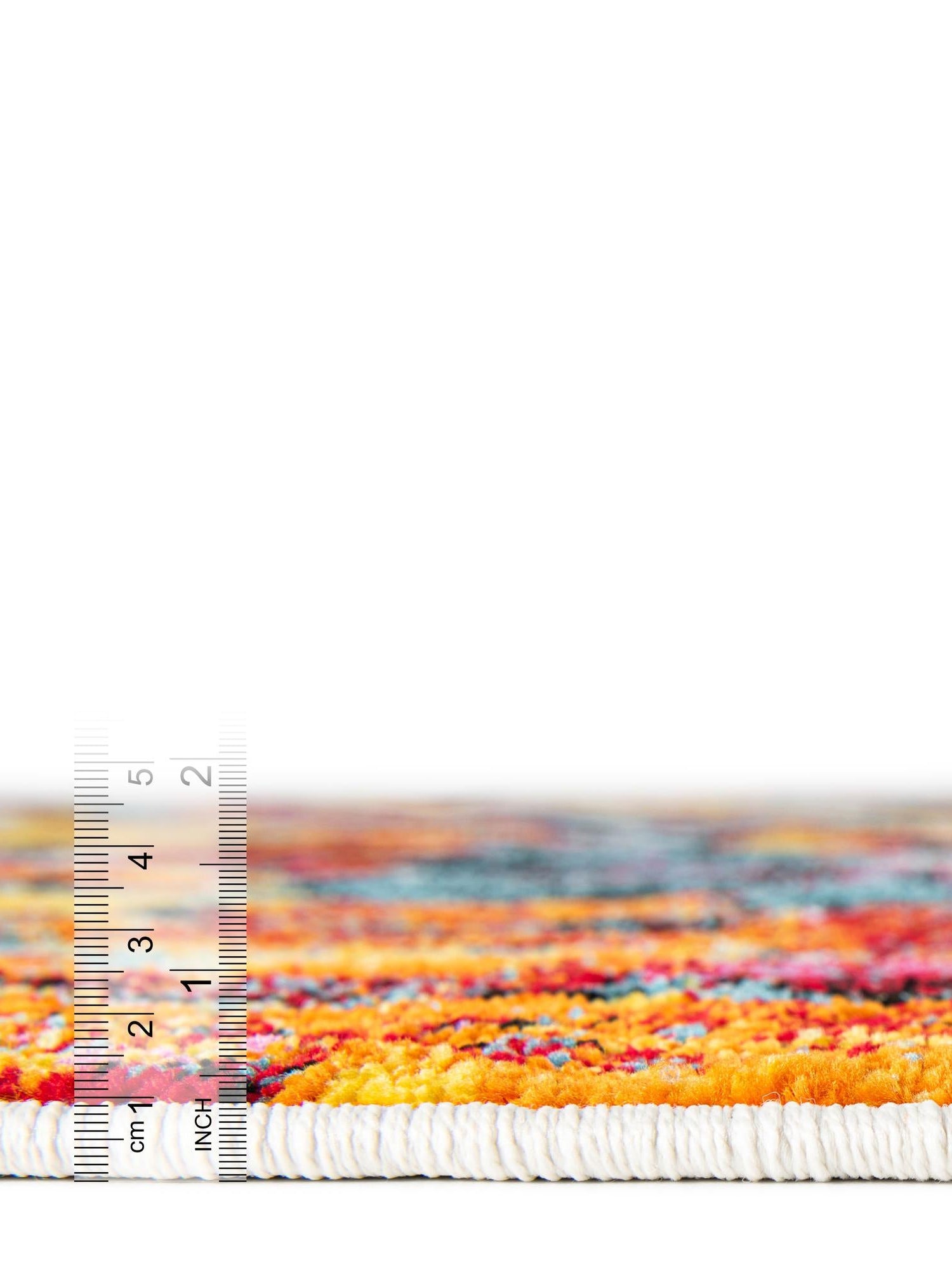 Multicolor 2' x 6' 1 Lyon Runner Area Rug Vivid Colorful Abstract Modern 100% Polypropylene Carpet for Living Room, Dining, Office for Sale at Rug Engine