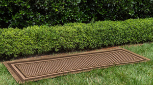 Light Brown 2' 2 x 6' Outdoor Border Runner Rug