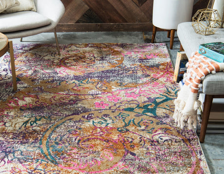 Dark Beige 7' x 10' Aurora Rectangle Area Rug 60% Polypropylene & 40% Polyester Living Dining Room Bedroom Office Modern Decor Carpet for Sale at Rug Engine