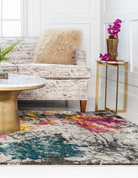 Beige 2' x 3' 1 Aurora Rectangle Area Rug 60% Polypropylene & 40% Polyester Living Dining Room Bedroom Office Modern Decor Carpet for Sale at Rug Engine