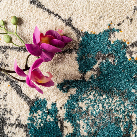 Beige 2' x 3' 1 Aurora Rectangle Area Rug 60% Polypropylene & 40% Polyester Living Dining Room Bedroom Office Modern Decor Carpet for Sale at Rug Engine