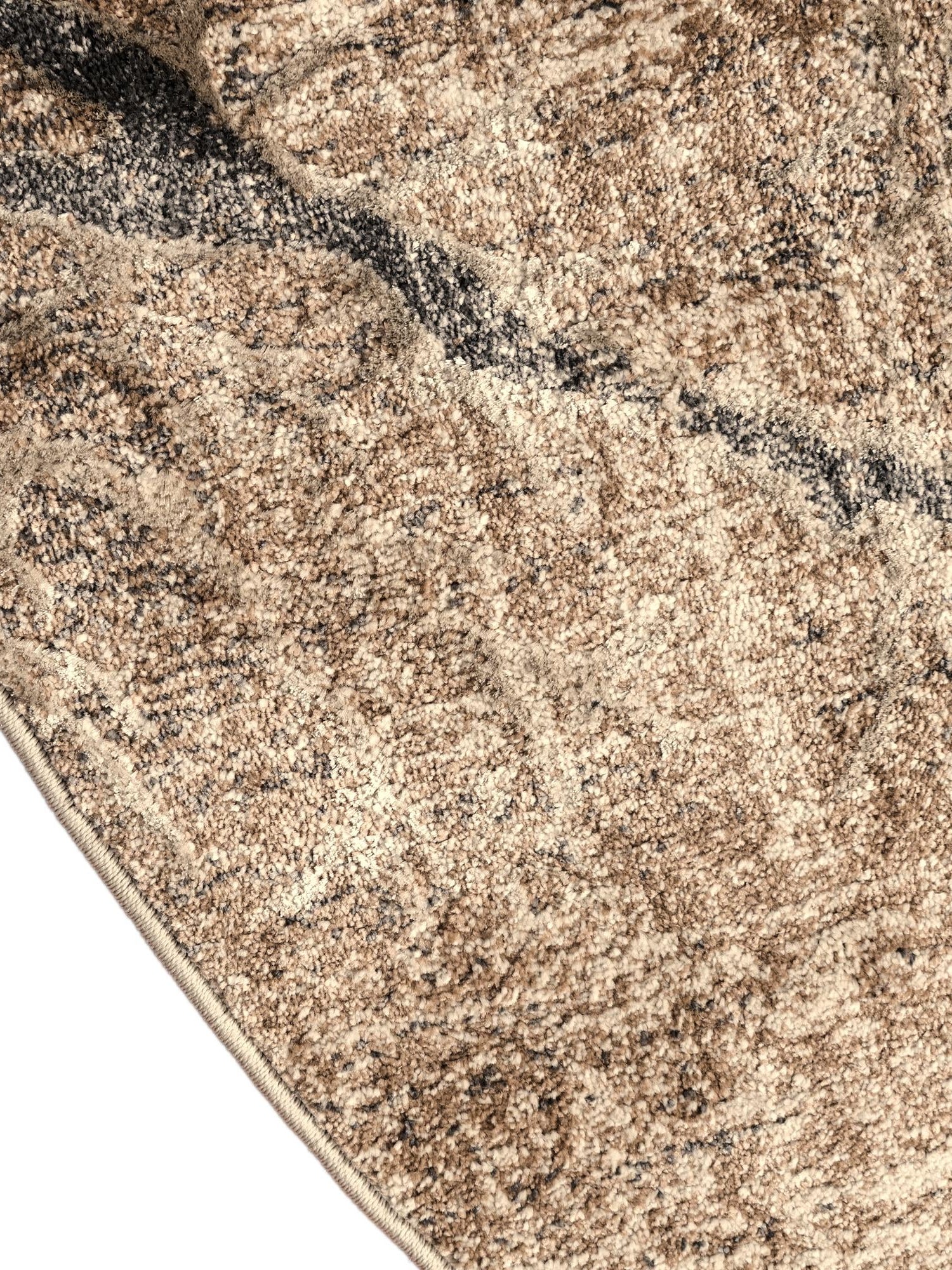 Light Brown 6' 1 x 6' 1 Aurora Round Area Rug 60% Polypropylene & 40% Polyester Living Dining Room Bedroom Office Modern Decor Carpet for Sale at Rug Engine