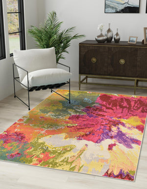 Multicolor 10' 6 x 16' 5 Estrella Rectangle Area Rug 100% Polypropylene Non-Shedding Stain Resistant Carpet Colorful Modern Abstract Design Easy Clean for Home Decor for Sale at Rug Engine
