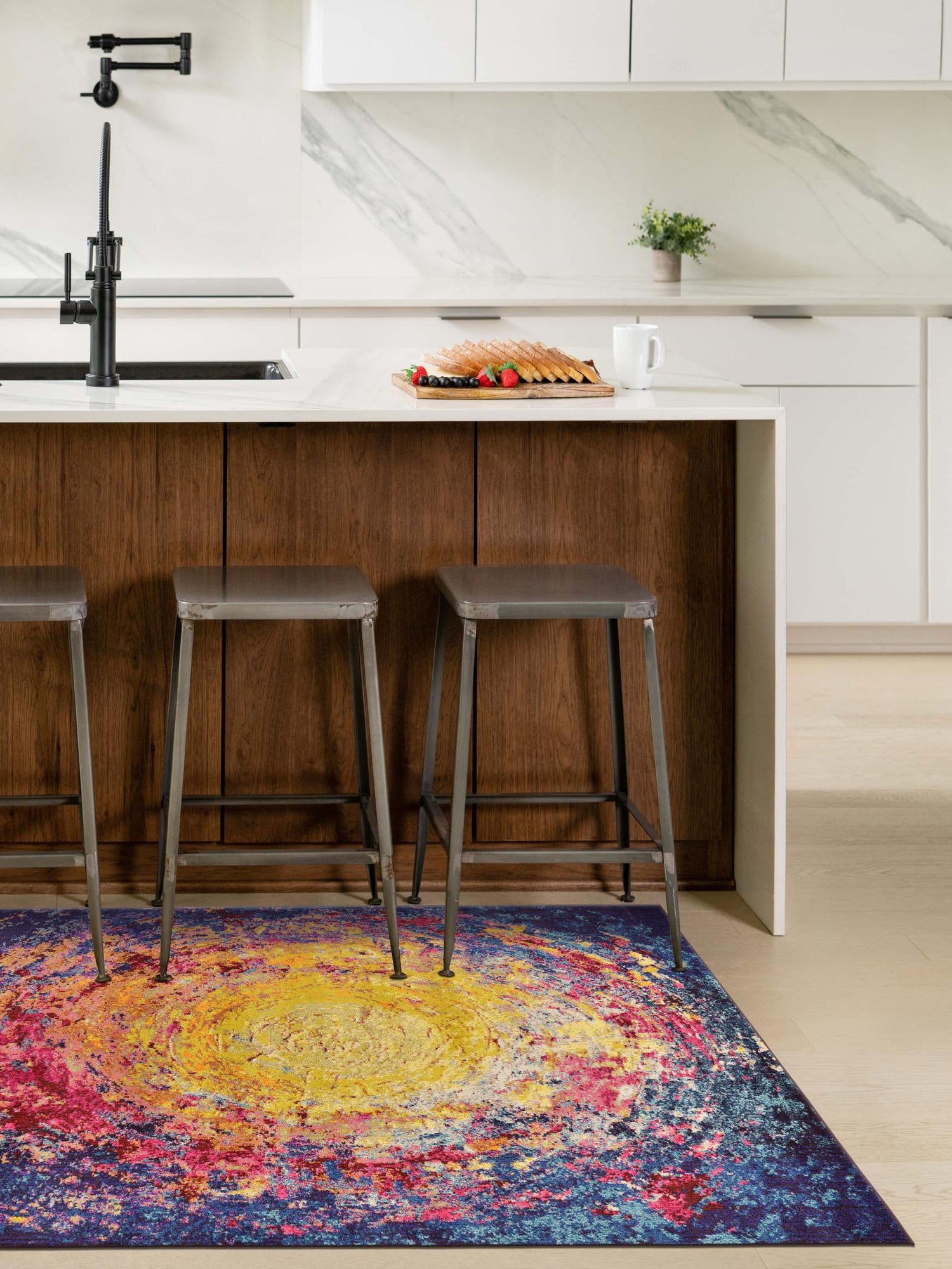 Multicolor 10' 6 x 16' 5 Estrella Rectangle Area Rug 100% Polypropylene Non-Shedding Stain Resistant Carpet Colorful Modern Abstract Design Easy Clean for Home Decor for Sale at Rug Engine