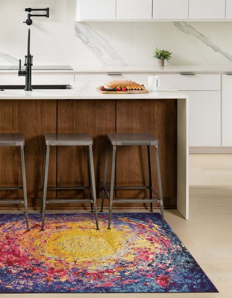 Multicolor 10' 6 x 16' 5 Estrella Rectangle Area Rug 100% Polypropylene Non-Shedding Stain Resistant Carpet Colorful Modern Abstract Design Easy Clean for Home Decor for Sale at Rug Engine