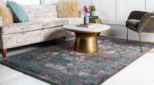 Gray 2' x 3' 1 Aurora Rectangle Area Rug 60% Polypropylene & 40% Polyester Living Dining Room Bedroom Office Modern Decor Carpet for Sale at Rug Engine