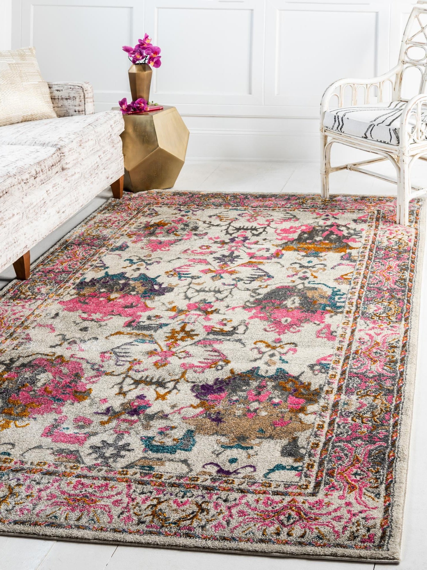 Beige 5' 1 x 8' Aurora Rectangle Area Rug 60% Polypropylene & 40% Polyester Living Dining Room Bedroom Office Modern Decor Carpet for Sale at Rug Engine