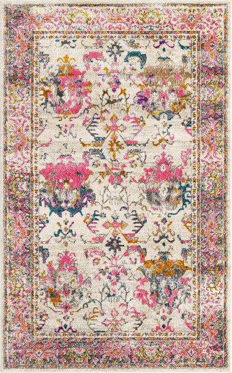 Beige 5' 1 x 8' Aurora Rectangle Area Rug 60% Polypropylene & 40% Polyester Living Dining Room Bedroom Office Modern Decor Carpet for Sale at Rug Engine