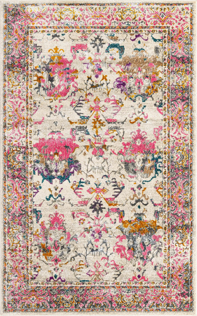 Beige 5' 1 x 8' Aurora Rectangle Area Rug 60% Polypropylene & 40% Polyester Living Dining Room Bedroom Office Modern Decor Carpet for Sale at Rug Engine