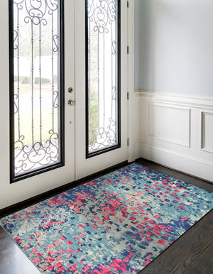 Blue 5' 1 x 8' Jardin Rectangle Rug
