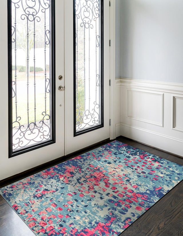 Blue 5' 1 x 8' Jardin Rectangle Rug