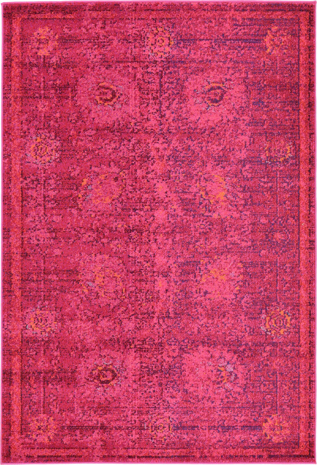 Magenta 4' x 6' Medici Rectangle Area Rug 100% Polypropylene Traditional Vintage Classic Carpet for Home Interior Design Decor for Sale at Rug Engine