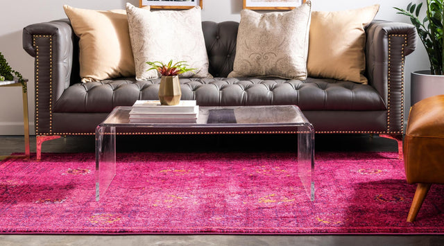 Magenta 7' x 10' Medici Rectangle Area Rug 100% Polypropylene Traditional Vintage Classic Carpet for Home Interior Design Decor for Sale at Rug Engine