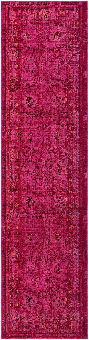 Magenta 2' 7 x 10' Medici Runner Area Rug 100% Polypropylene Traditional Vintage Classic Carpet for Home Interior Design Decor for Sale at Rug Engine