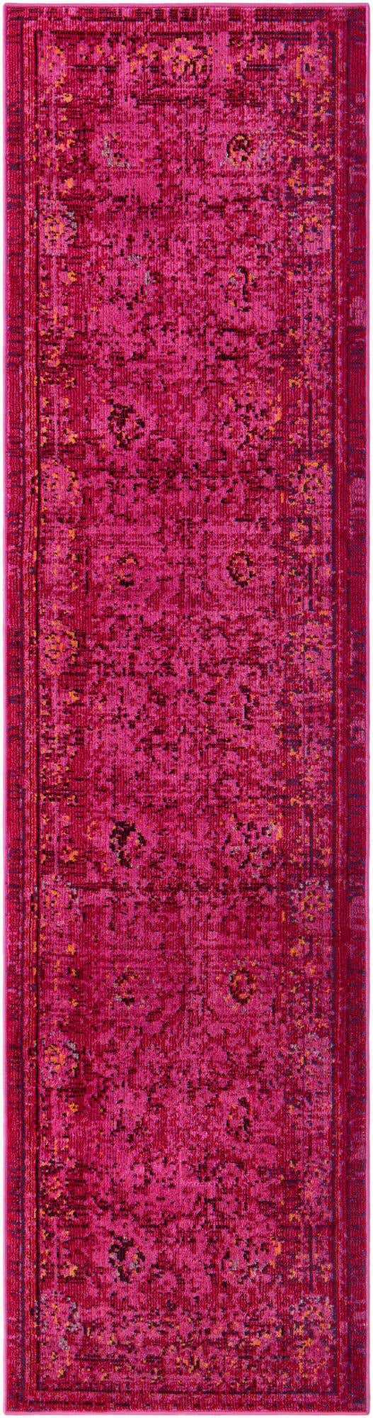 Magenta 2' 7 x 10' Medici Runner Area Rug 100% Polypropylene Traditional Vintage Classic Carpet for Home Interior Design Decor for Sale at Rug Engine