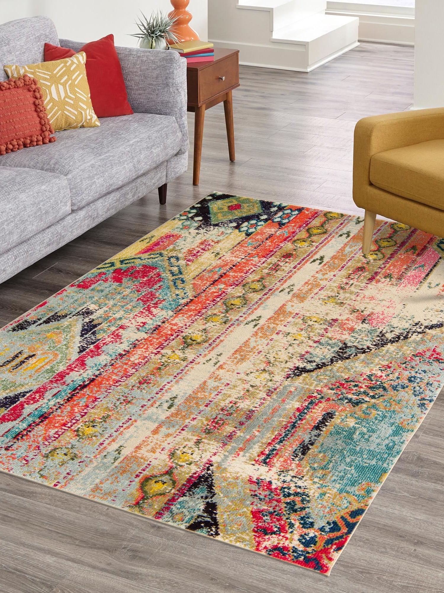 Multicolor 10' 6 x 16' 5 Sedona Rectangle Area Rug Durable Long Lasting Carpet for Living Rooms, Kitchen, Bedrooms, Office Space, Dorms for Sale at Rug Engine
