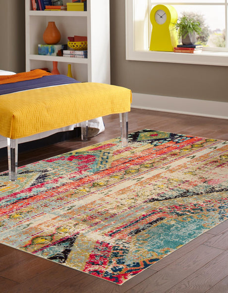 Multicolor 10' x 13' Sedona Rectangle Area Rug Durable Long Lasting Carpet for Living Rooms, Kitchen, Bedrooms, Office Space, Dorms for Sale at Rug Engine