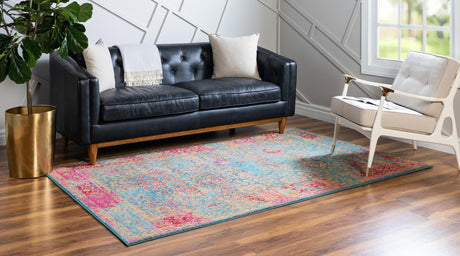 Blue 10' 6 x 16' 5 Medici 100% Polypropylene Traditional Vintage Classic Carpet for Home Interior Design Decor for Sale at Rug Engine