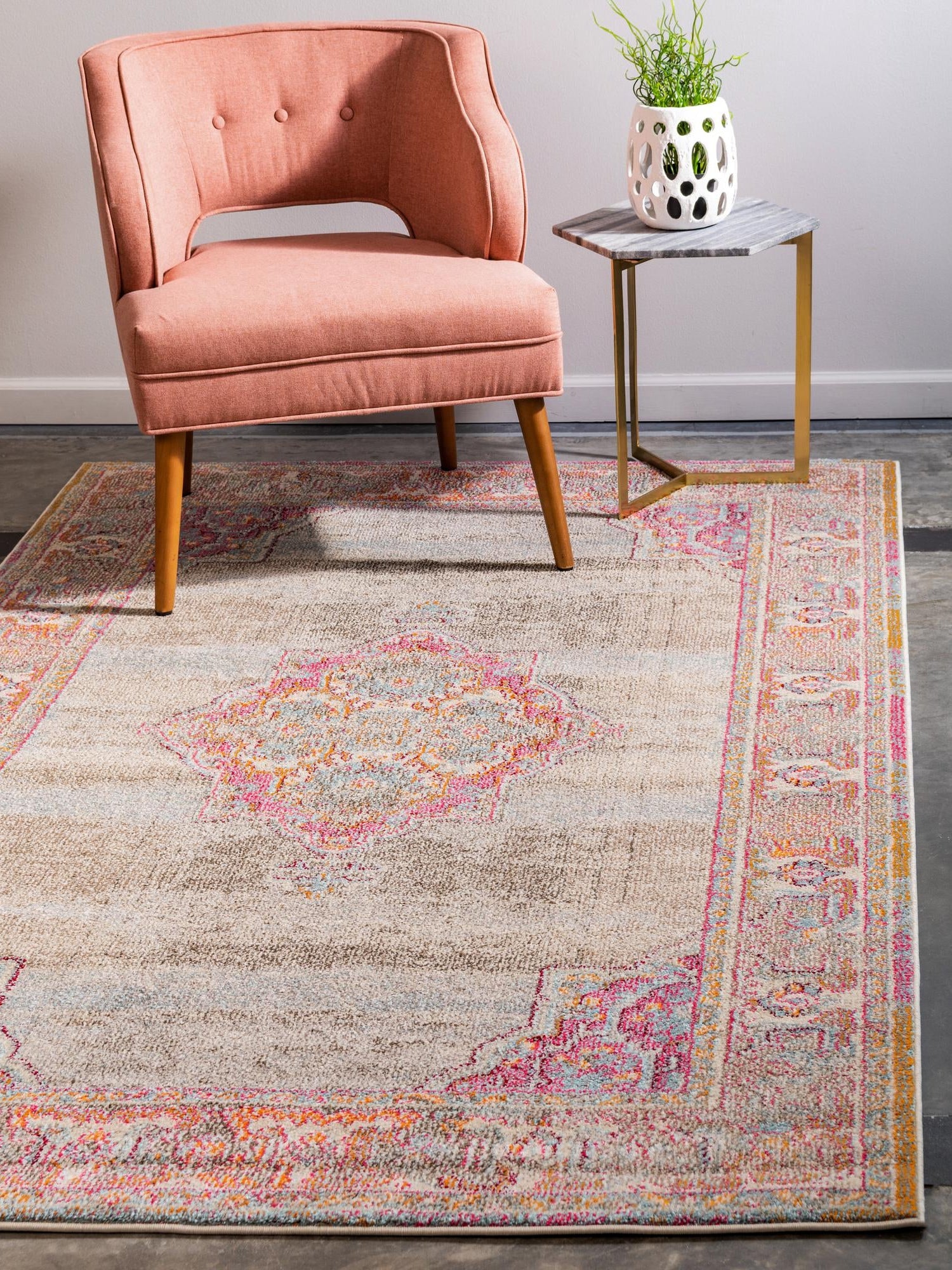 Light Blue 10' 6 x 16' 5 Medici Rectangle Area Rug 100% Polypropylene Traditional Vintage Classic Carpet for Home Interior Design Decor for Sale at Rug Engine