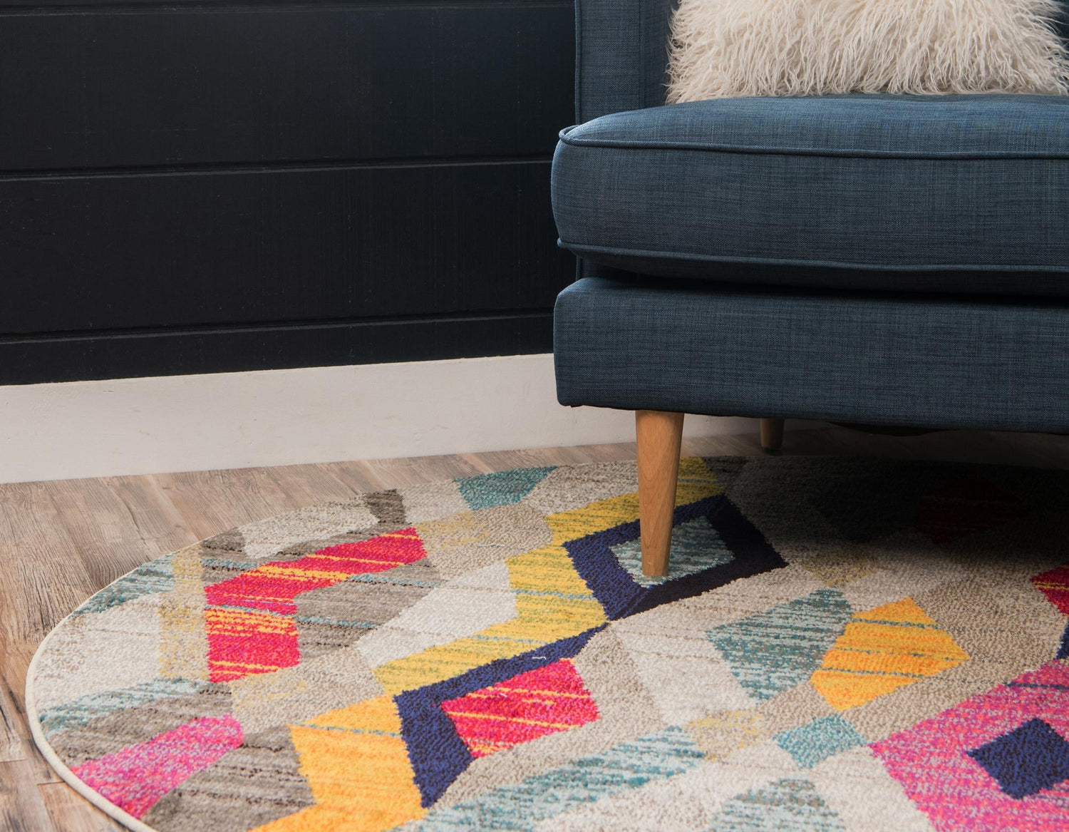 Multicolor 6' 1 x 6' 1 Sedona Round Area Rug