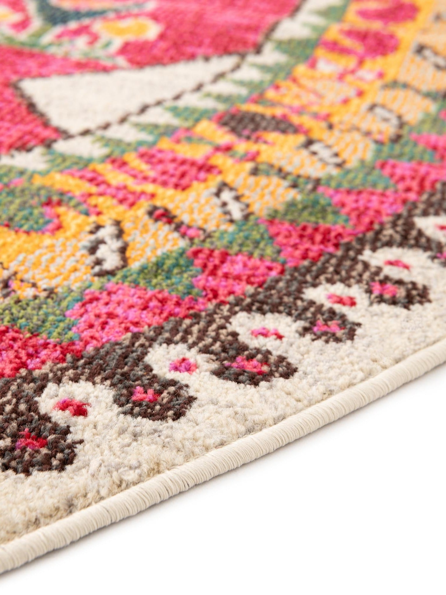 Pink 3' 3 x 3' 3 Sedona Round Area Rug