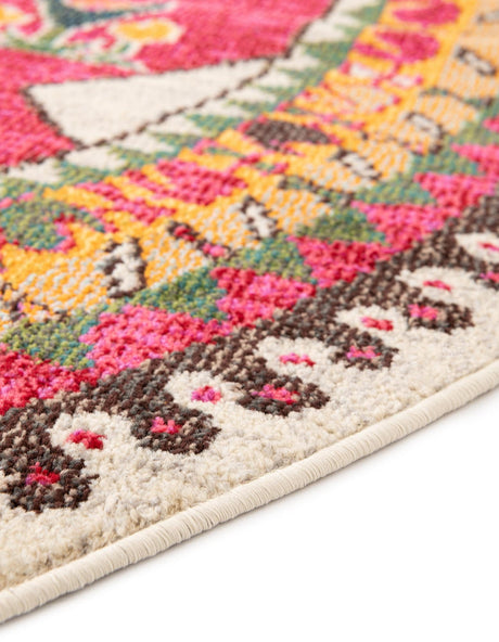 Pink 3' 3 x 3' 3 Sedona Round Area Rug