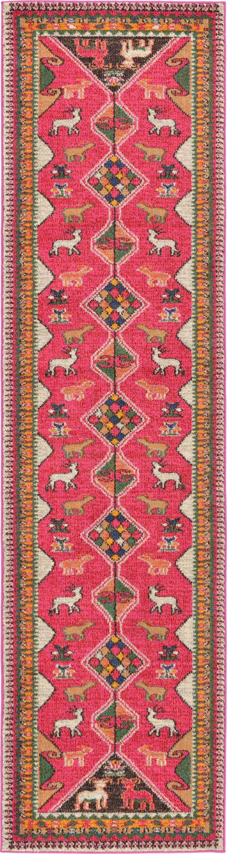 Pink 2' 7 x 10' Sedona Runner Area Rug
