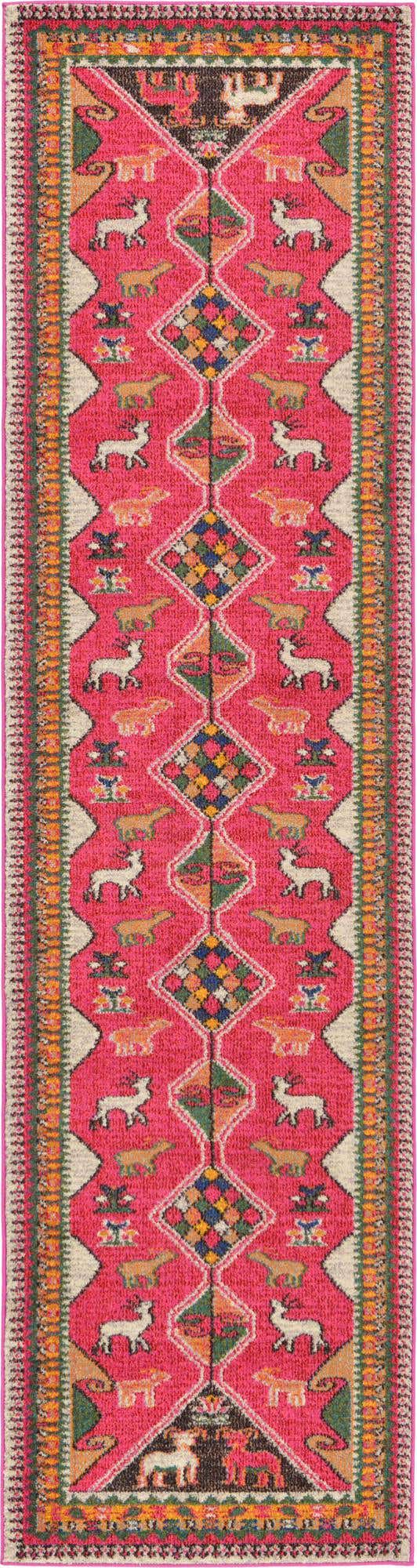 Pink 2' 7 x 10' Sedona Runner Area Rug