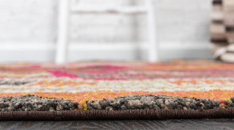 Red 8' x 8' Sedona Round Area Rug