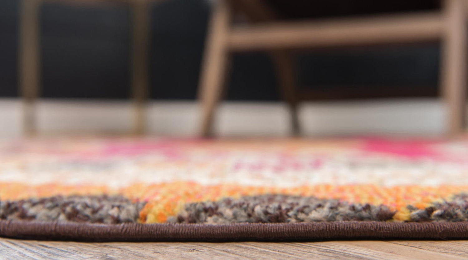 Red 8' x 8' Sedona Round Area Rug