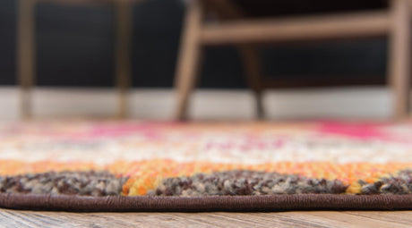 Red 8' x 8' Sedona Round Area Rug